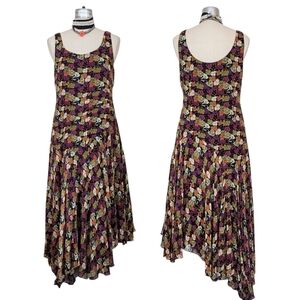 Jones New York Asymmetrical Floral Dress - Multicolor Size 10 New NWT Silk